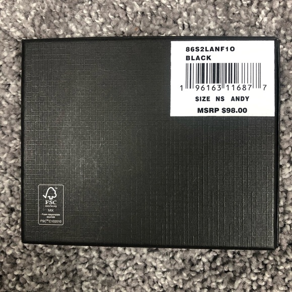 Michael Kors Andy Slim Billfold Bi Fold Card Leather Mens Card Wallet Black - Picture 7 of 7